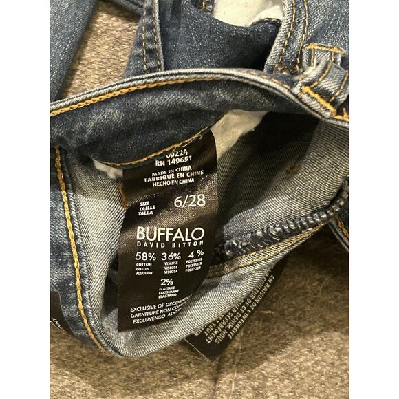 NWT Buffalo David Bitton Pursuit Mid-Rise Super Soft Skinny Jeans Sz 6/28 Blue - Picture 5 of 5